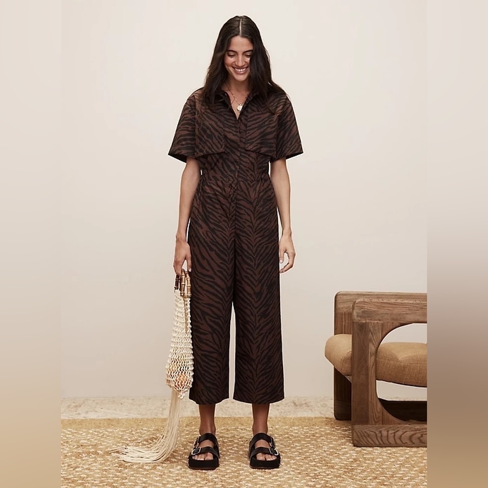 NEW! Banana Republic The White Lotus Poplin Utility Jumpsuit - XS & Small Petite